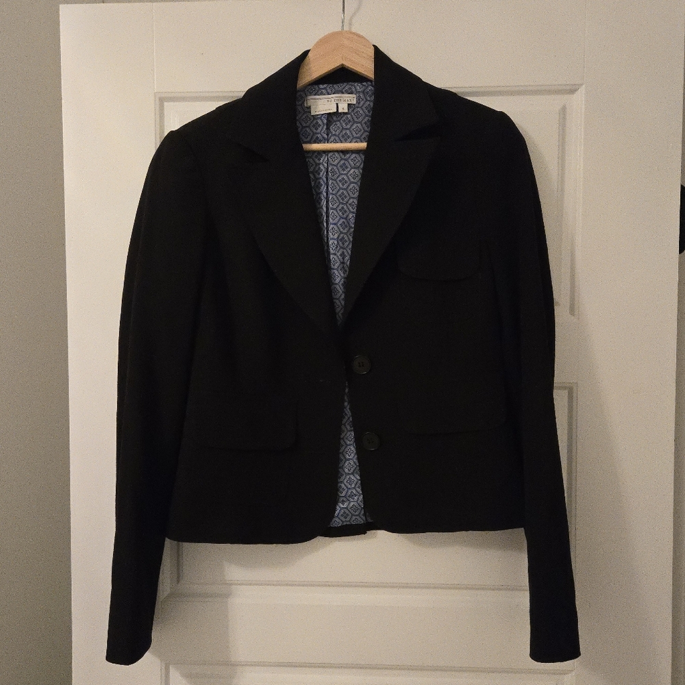 To The Max Black Cropped Blazer Jacket Women’s Small NWOT